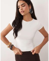 Missy Empire - Double Sculpted Slinky Cap Sleeve Baby Tee - Lyst