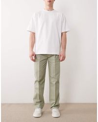 ASOS - Tailored Cotton Rich Straight Leg Chino Trousers - Lyst