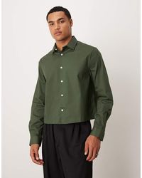 ASOS - Cropped Poplin Regular Shirt - Lyst