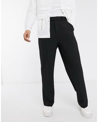 ASOS Wide Leg Smart Trousers - Black