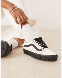 Vans - Old skool creeper - baskets - cassé et noir - Lyst