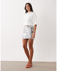 ASOS - Large Sequin Mini Skirt - Lyst