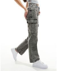 Miss Selfridge - Straight Leg Cargo Jeans - Lyst