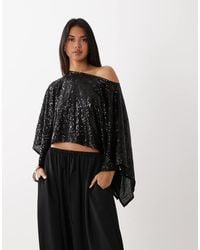 ASOS - Sequin Cape Top - Lyst