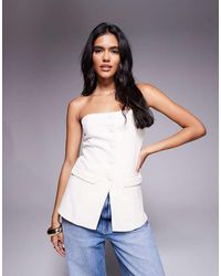 Brave Soul - Tailored Bandeau Waistcoat - Lyst