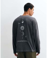 ASOS - Heavyweight Oversized Long Sleeve T-shirt With Celestial Spine Print - Lyst