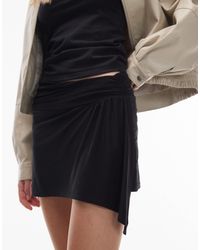 ASOS - Slinky Mini Skort With Wrap Detail - Lyst