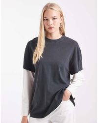ASOS - Oversized Double Layer T-shirt - Lyst