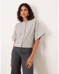 ASOS - Button Through Sleeveless Loopback Sweat Top - Lyst
