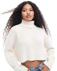 ASOS - Asos Design Petite Cropped Roll Neck Jumper - Lyst