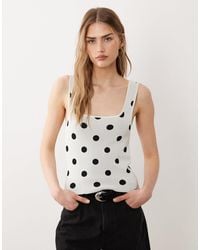 ASOS - Compact Square Neck Cami Top - Lyst