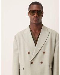 ASOS - Linen Look Boxy Suit Jacket - Lyst