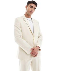 ASOS - Giacca Da Abito Regular Color Pietra - Lyst