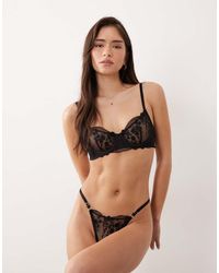 KAT THE LABEL - Sofia Embroidered Underwired Bra - Lyst