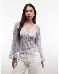 Reclaimed Vintage - Chiffon Tea Top - Lyst