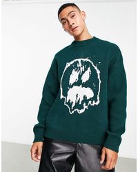 Weekday Denim Flame Jaquard Jumper in 