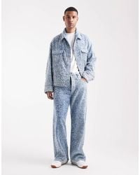 HUGO - Hugo Co-ord Mason Hairy Loose baggy Fit Jeans - Lyst