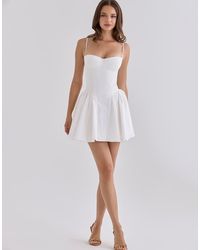 House Of Cb - Samaria Cotton Corset Mini Dress - Lyst
