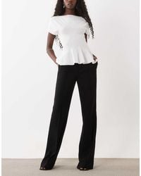 Mango - Seam Front Flared Pants - Lyst