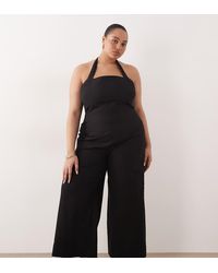 ASOS - Asos Design Curve Halter Neck Jumpsuit - Lyst
