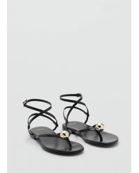 Mango - Featuring kaia gerber – flache sandalen - Lyst