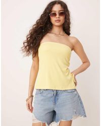 Abercrombie & Fitch - Button Detail Tube Top - Lyst