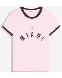Bershka - Contrast Print Fitted T-shirt - Lyst