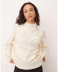Lovedrobe - Satin Squiggle Applique Jumper - Lyst