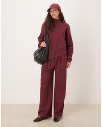 ASOS - Interlock Wide Leg Sweatpants With Wide Waistband Detail - Lyst