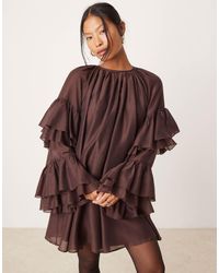 ASOS - Asos design petite – minikleid aus voile - Lyst