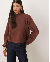 ASOS - Structured Boxy Funnel Neck Sweater - Lyst