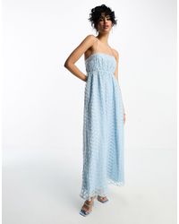 NA-KD - Textured Puff Skirt Detail Maxi Dress - Lyst