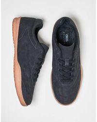 ASOS - Sneakers Stringate Nere Con Impunture Color Bianco Sporco - Lyst