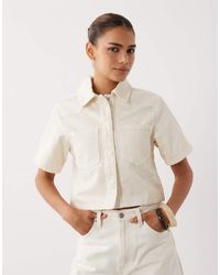 ASOS - Denim Cropped Overhemd - Lyst