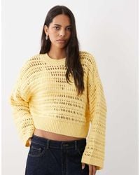 ASOS - Knitted Open Stitch Jumper - Lyst