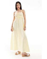 esmé studios - Esmee Exclusive Maxi Beach Dress With Tie Straps And Bow Detail - Lyst