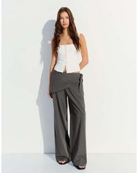Bershka - Tailored Fit Scarf Trousers - Lyst