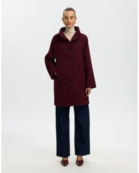 SELECTED - Zia-Vinni Wool Blend Raglan Sleeve Knee Length Coat - Lyst