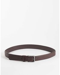 Jack & Jones - Cinturón De Cuero Marrón De - Lyst