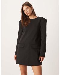ASOS - Tailored Shoulder Pad Shift Dress - Lyst
