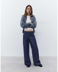 Pull&Bear - Tall - jean droit ample - encre - Lyst