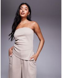 ASOS - Co-ord Strapless Ruched Side Top - Lyst