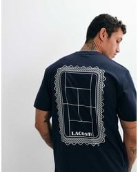 Lacoste - Classic Fit Graphic Logo T-shirt With Back Print - Lyst