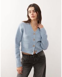 Monki - Compact Knitted Cardigan With Pockets - Lyst