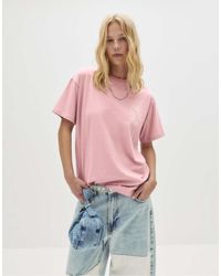 Pull&Bear - T-Shirt Met Korte Mouwen En Grafische Print - Lyst