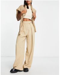 River Island - Co-ord Pleated Detail Wide Leg Trouser - Lyst