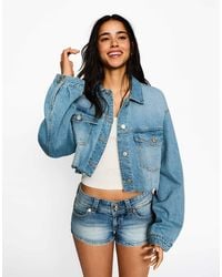 Bershka - – mini-jeans-shorts - Lyst