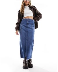 Vero Moda - Split Front Maxi Skirt With Side Pockets - Lyst