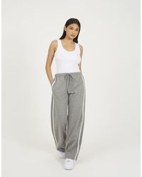 Brave Soul - Side Stripe Wide Leg Joggers - Lyst