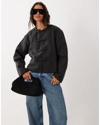 Mango - Bomber Jacket With Mandarin Buttons - Lyst